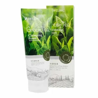 3W 녹차 클렌징폼 100ml 페이스클렌저 얼굴클렌징폼