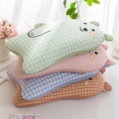 아기메밀베개 Ins 귀여운 작은 게으른 곰 캐릭터 베개 자수 순면 아동 메밀 베개 아기 유