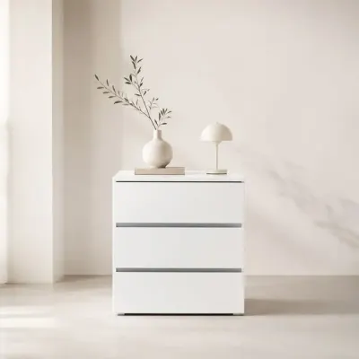 P3490 화이트 3단 서랍장 600