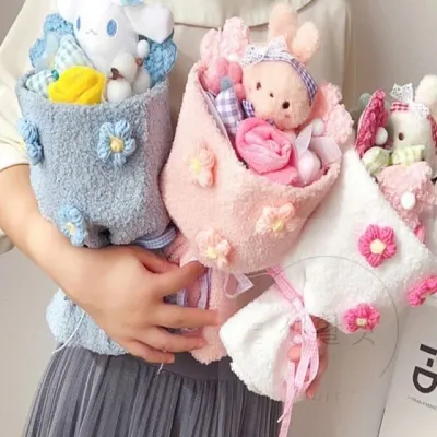 인형 학예회 꽃다발 핑크 졸업꽃다발 조화꽃다발 졸업식꽃다발 유치원학예회꽃다발 임신축하꽃다발