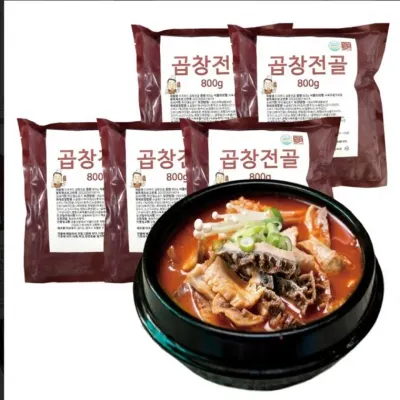 VYF 곱창전골 800g x 5봉 냉동 캠핑 밀키트 소곱창전골