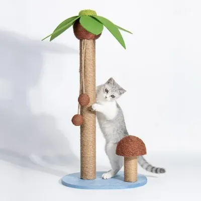 고양이 수직 야자수 스크래처 캣타워 스크래쳐 73cm