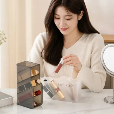 화장품 정리함 립스틱 보관함 필기구 거치대 데스크 사무실 정리꽂이