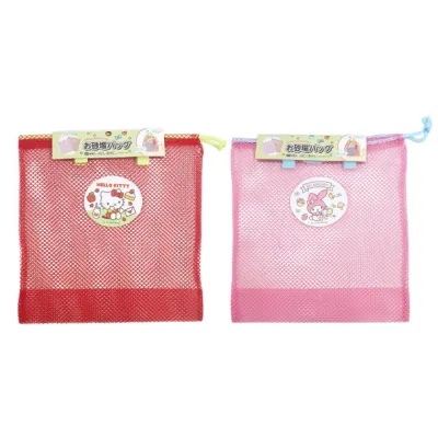 산리오 캐릭터 그물망 파우치 메쉬 비치백 여름 해변 나들이 가방 욕실 샤워장 주머니