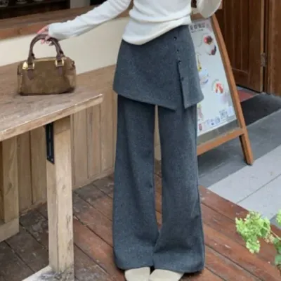 부츠컷 레이어드 모직 팬츠 정장 바지 부츠컷팬츠 팬츠세트