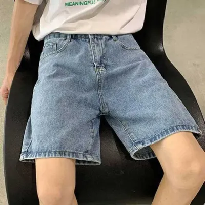 데님 팬츠 남성 루즈핏 반바지 여름 데님반바지 5부반바지