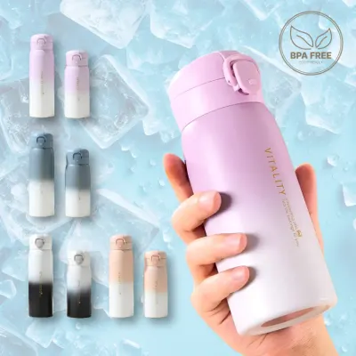 [CU] 원터치 텀블러 스텐 350ml 500ml 진공 보온 물병 스테인레스 보틀 보냉병 판촉물 답례품 인쇄가능