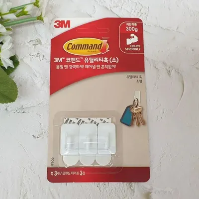 3M 코맨드 유틸리티 훅 소 3개입 제한하중 300g
