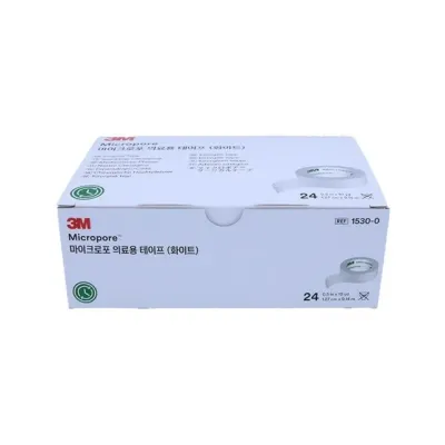 솔벤텀)종이반창고(MICROPORE)흰색 1530-0(1/2인치)/1BOX(24개)