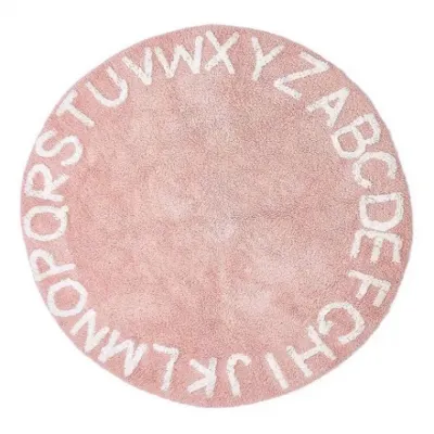 원형 거실 러그 카페트 직경180cm 핑크