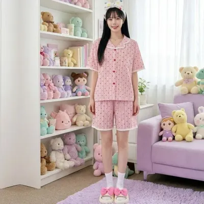 졸리별파자마세트 줄무늬 홈 피치 하의 팬츠 이지 홈 세트 슬립 원피스 언더 실내복 밴딩 조거 주니어