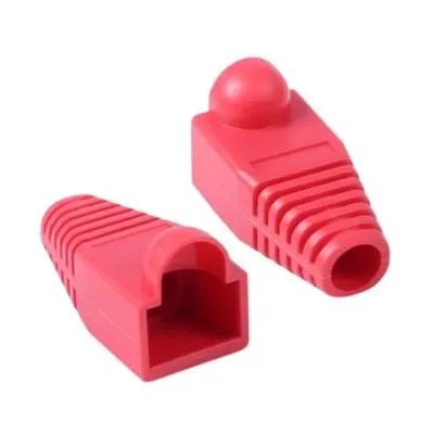 RJ 45 통부트 6파이 레드 100개 보호캡