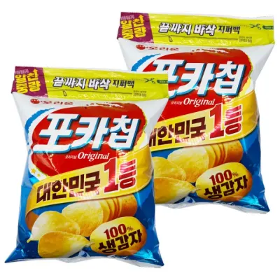 오리온 포카칩 오리지널 지퍼백 266g x 2개