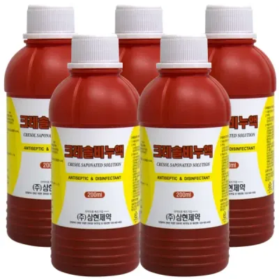 삼현 크레솔 비누액 200ml 5개 크레졸 소독 야생동물 퇴치 (상세페이지 꼭 참조)
