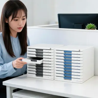 서류함 10단 서랍형 오피스 데스크 정리함 사무실 책상 수납 도구 자료 보관용