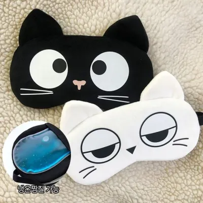 고양이 캐릭터안대 수면안대 아이마스크 암막 재미있는 안대 눈찜질팩 아이패치