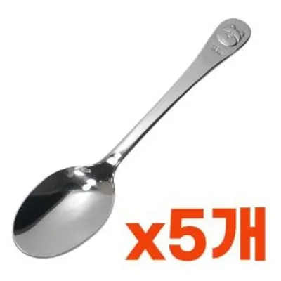 아동 숟가락 유아용 수저 어린이 스푼 5개입