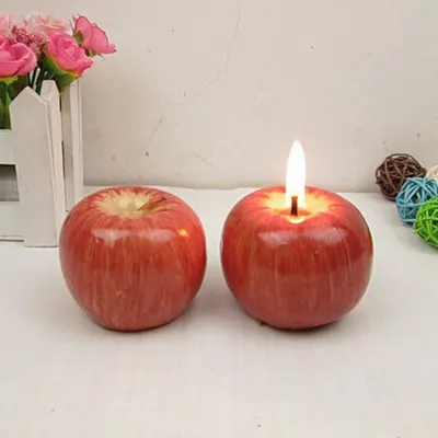 창의 크리스마스 크리스마스 이브 선물 사과 양초 과일 양초 생일 크리스마스 장식 학생 선물