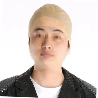 민머리 가발 고무 무대 대머리 가발 코미디 실리콘 피부색 분장 소품 민대머리 할로윈 이벤트 코스튬 파티