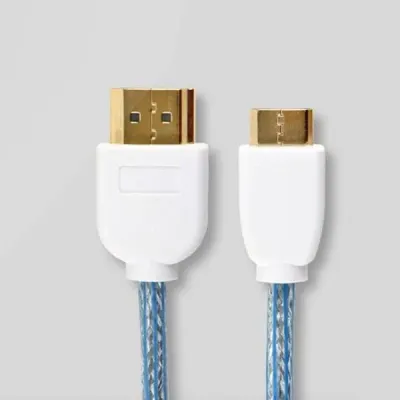 HDMI 케이블 HDMI TO HDMI(Mini) 케이블 투명 청색