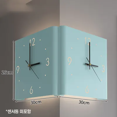 인테리어 양면 코너 무소음 벽시계02