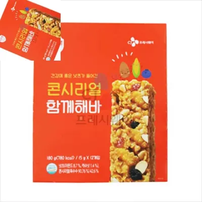 이츠웰 콘시리얼함께해바 견과바15gx12개 등산간식 견과류바 건강한간식 개별포장
