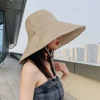 데일리 챙모자 양면 여성 베이지 아이보리 버킷햇 패션 벙거지모자