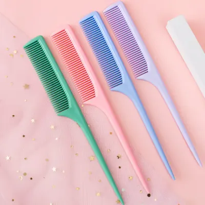 헤어 꼬리빗 파스텔 머리빗 헤어브러쉬 가르마 미용실 커트 빗