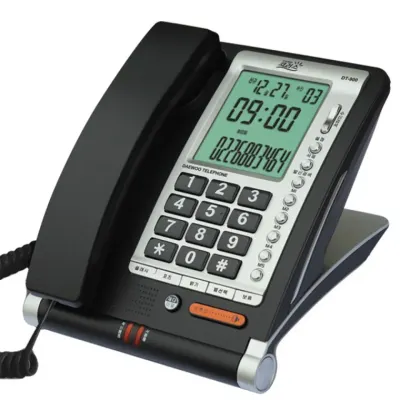 코러스900/블랙 스탠드형 발신자표시 유선전화기 사무실 매장 집 효도 전화기