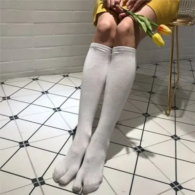 여성 족발 양말 여성 엄지 분리 양말 데일리 베이직 코튼 캐주얼 중목 패션 복숭아뼈 발가락 운동화 니삭스