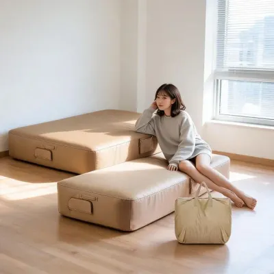 웨이브블럭 캠핑 차박 바닥 자충 베드 이너텐트 텐트용 40cm