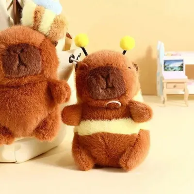 꿀벌 카피바라 인형 키링