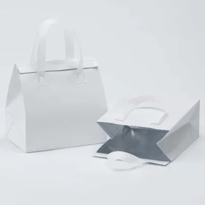 부직포 냉온백 화이트 대 30x30x20cm 보냉가방 보냉쇼핑백 보온백 테이크아웃보냉백 보온보냉백 배달보냉가