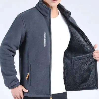 남성 후리스 집업 점퍼 보아털 기모 아우터 데일리 재킷