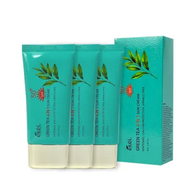 이켈 녹차 포인원 선크림 70ml-3개 선크림 자외선차단제 선블록 SPF50+ PA+