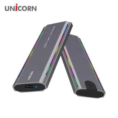 유니콘 NVMe M.2 SSD 통알루미늄 외장케이스 Gen2.10Gbps RGB LED SM-800VL