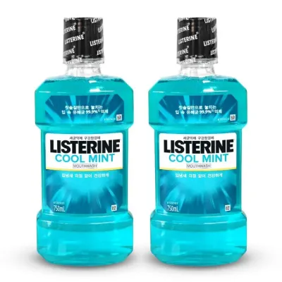 리스테린 쿨민트 입냄새제거 구강청결제 가글 750ml 2개