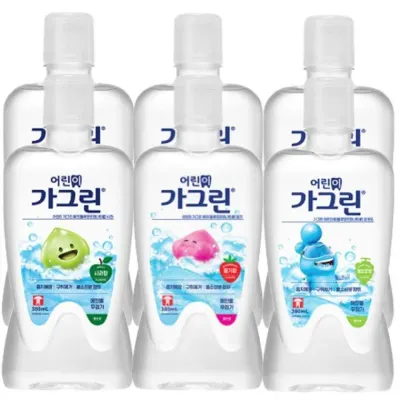 어린이 가그린 아동 가글 구강청결제 380mlx6개 혼합