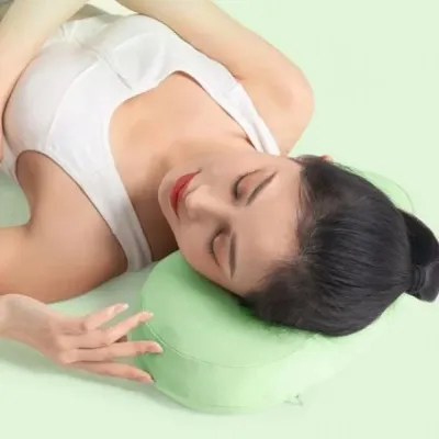 휴대용 메모리폼 경추베개 여행용베개 배게 경추배개 메모리폼베개 (그린)