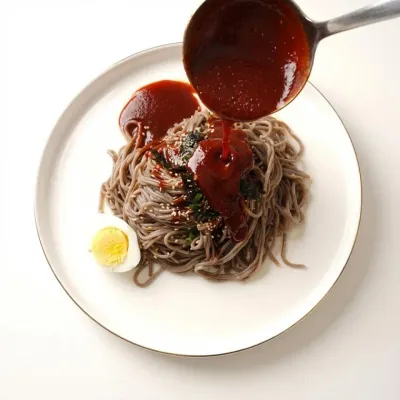 메밀 비빔국수 세트 메밀면1kg 메밀장 6봉 6인분