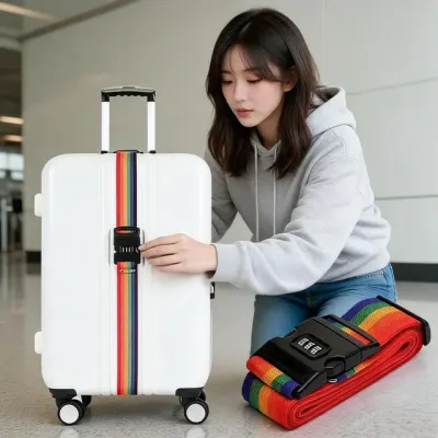 캐리어 자물쇠 스트랩 여행 가방 잠금 장치 캐리어용 보안 용품 휴가 출장 보조
