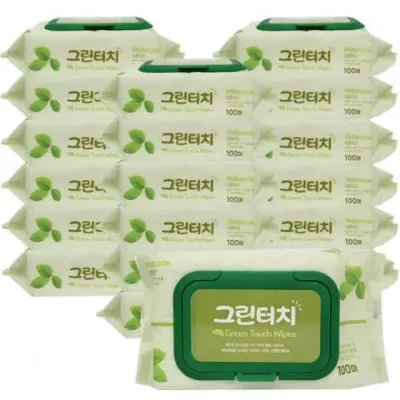 그린터치 물티슈 100매 (캡형) - 30개입