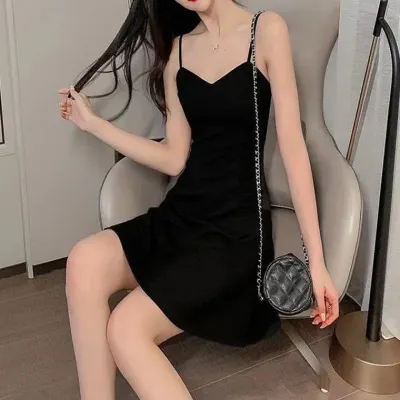 미니 끈 원피스 여성 봄 여름 나시 치마 뷔스티에 민소매