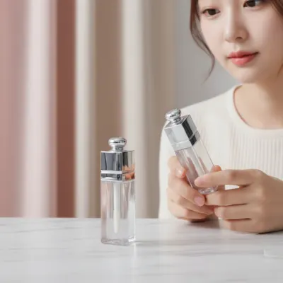 립스틱 틴트 소분 용기 3ml 로즈 휴대용 화장품 공병 리필 케이스