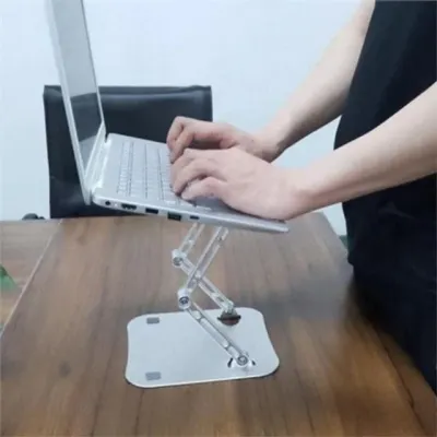 알루미늄 노트북 거치대 노트북 받침대 메탈 휴대용 데스크탑 접이식 스탠드 조절 태블릿