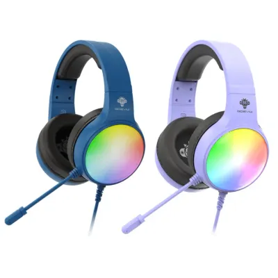 게이밍 유선 LED RGB 고음질 헤드셋 7.1채널 헤어 쿠션 조절 슬라이더 유연한 헤어밴드 마이크 단방향 게임