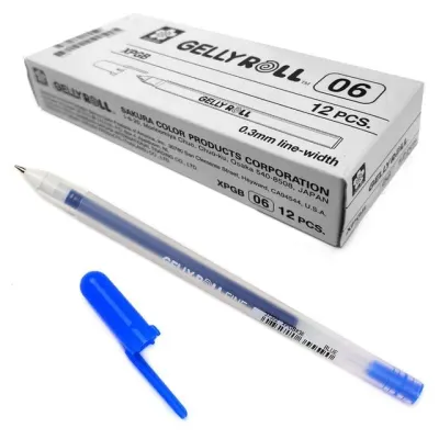 사쿠라 젤리롤펜 겔리롤펜 파인 XPGB 0.6mm (블루) (12개입) 1다스