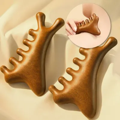 괄사빗 마사지 도구 얼굴 두피 지압 브러쉬 바디