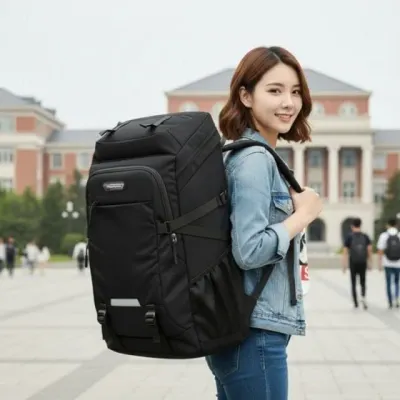 검정백팩 여성 대학생 노트북가방 해외여행배낭 남성 노트북백팩 남자대학생가방 대용량 여행용