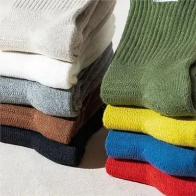 남성 골지 양말 남성 장목 양말 데일리 코디 사계절 단색 중목 기본 학생 패션 스포츠 두꺼운 발목